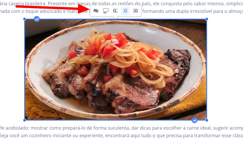 Opção para inserir texto alt